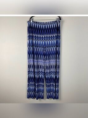 Chicos Palazzo Pants in Blue Indigo Print| Size: 3 (16)